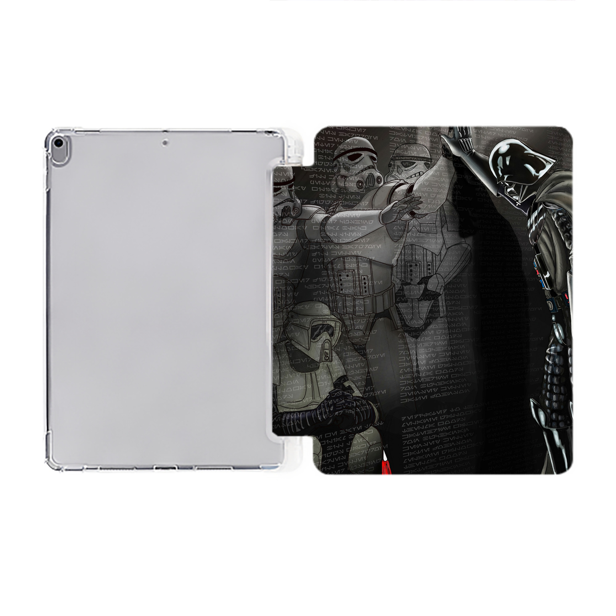 （画像用） スター・ウォーズ Star Wars IPad ケース ペン収納付き 三つ折りスタンド PUレザー×シリコン 対応機種9.5/10.5/10.9インチ